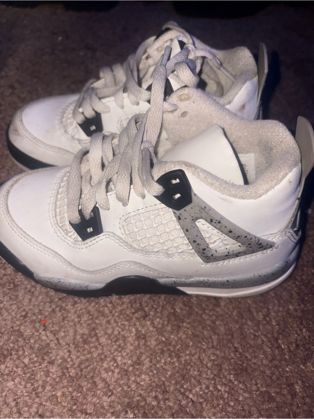 Jordan Kids White and Gray Sneakers